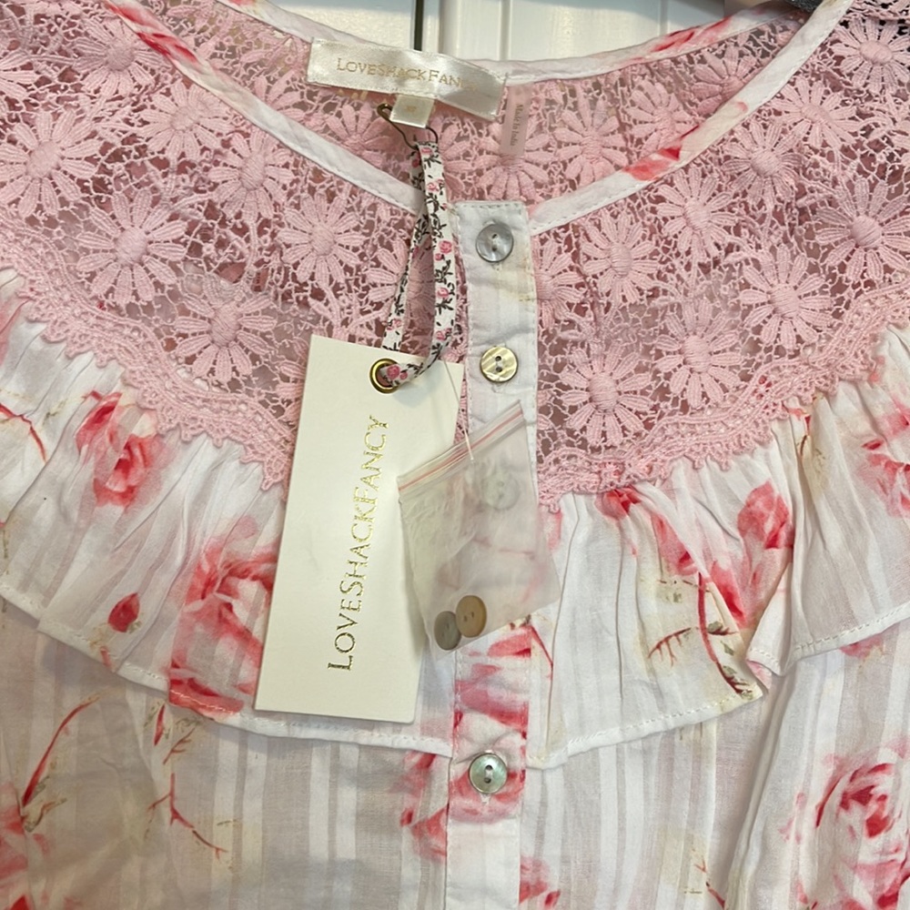 Love Shack Fancy Ruffle Crop Top - Picture 6 of 7